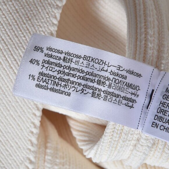 NWT Zara Textured Knit Halter Top Cream Sleeveless Size Small - Picture 13 of 13